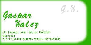 gaspar walcz business card